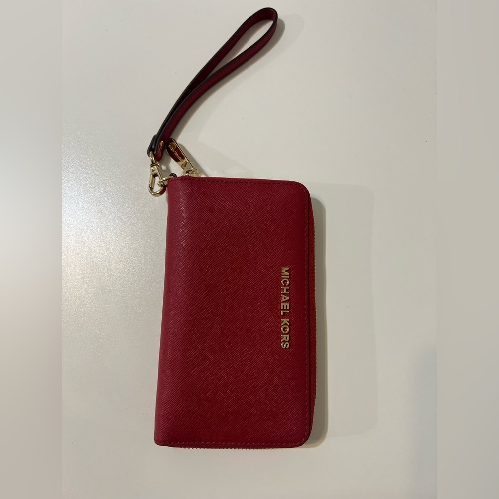 Michael Kors wallet, leather Red